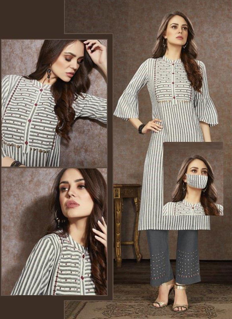 Maanaa Vol 8 Cotton Silk With Embroidery Work Kurti With Bottom Classy Look Collection 825-830